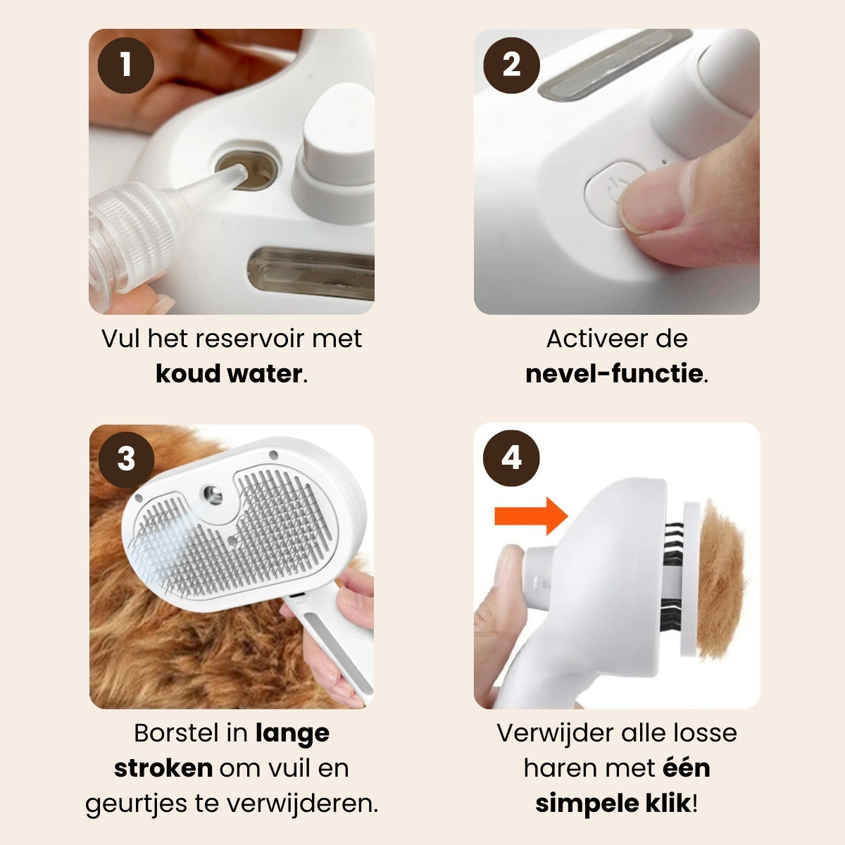 Vrolijke Dieren® Steami Pro – Salonwaardige Vachtverzorging Thuis voor een Gladde, Gezonde Vacht